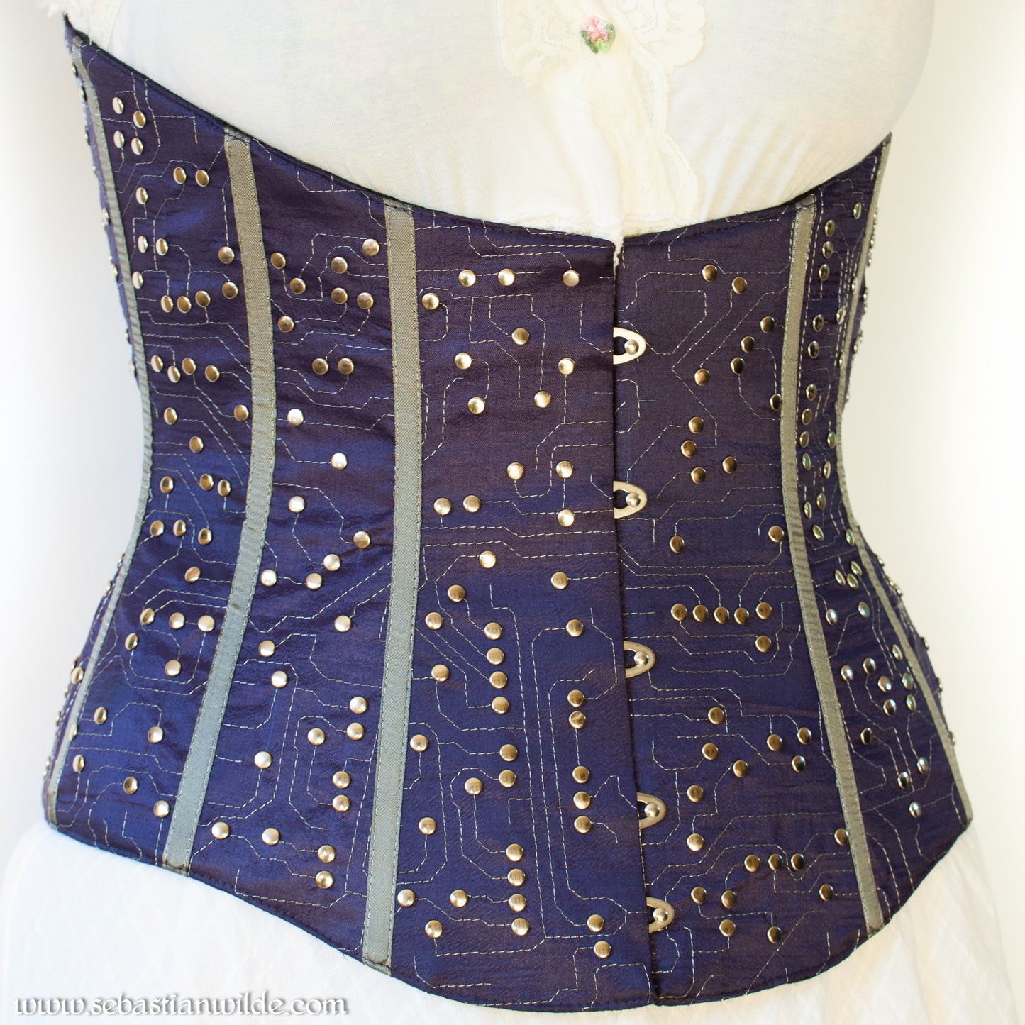 Purple Underbust Circuit Board Corset