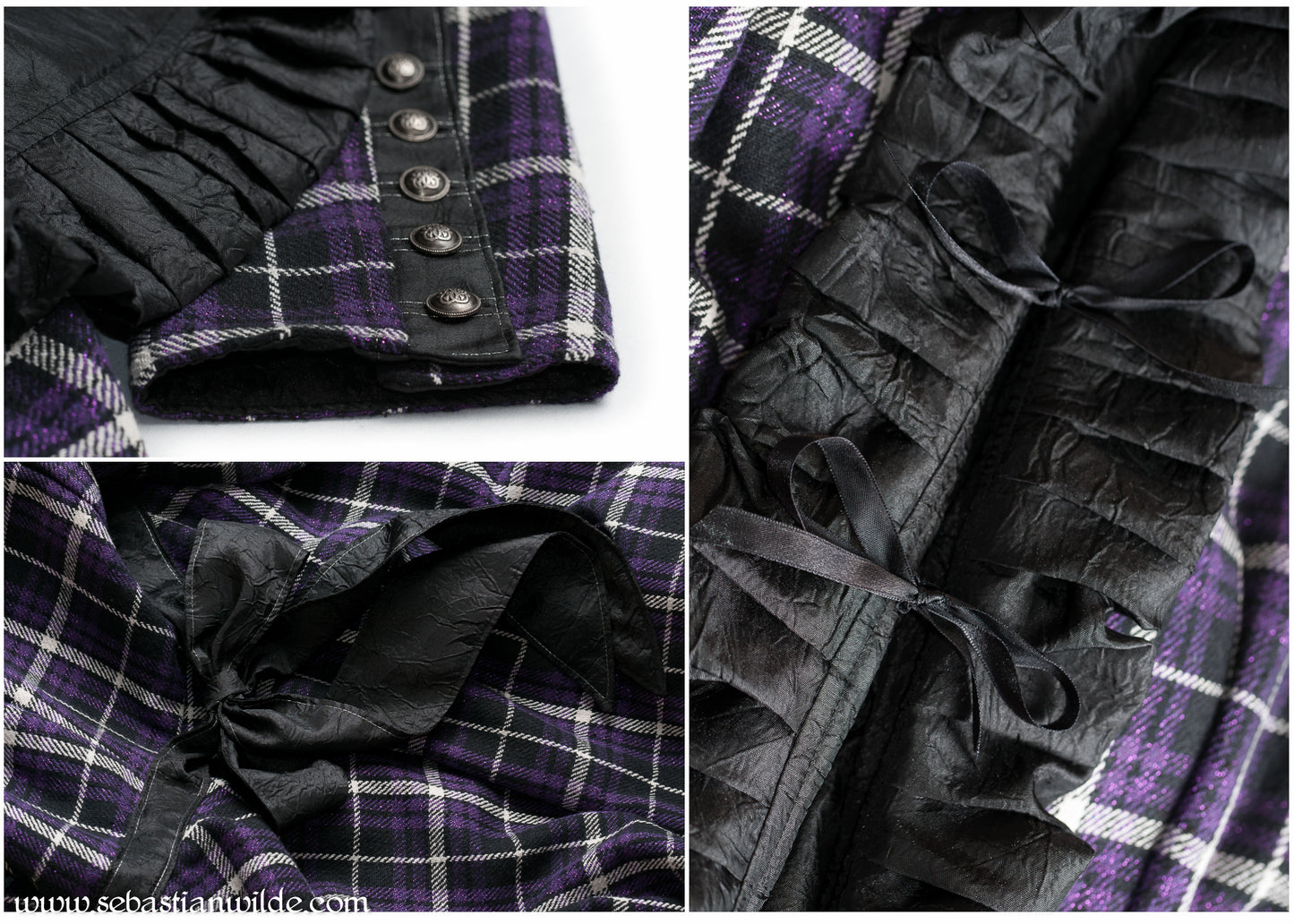 Retro Purple Tartan Coat