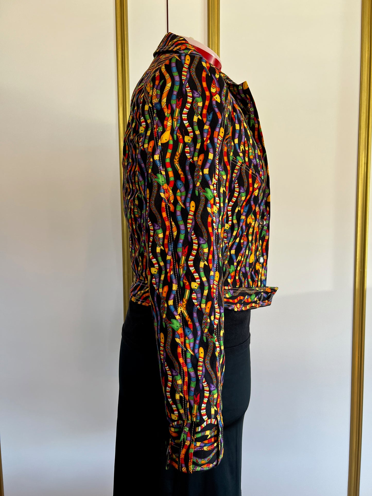 Cropped electric snake jacket