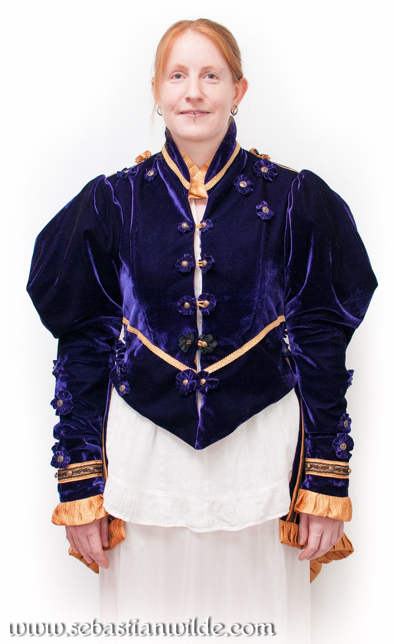 Purple Velvet Gothic Romance Bustle Jacket