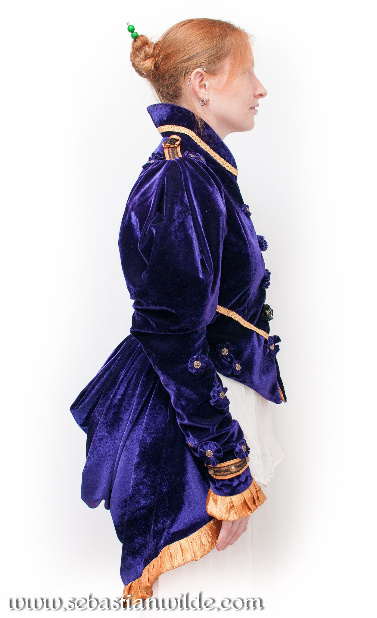 Purple Velvet Gothic Romance Bustle Jacket