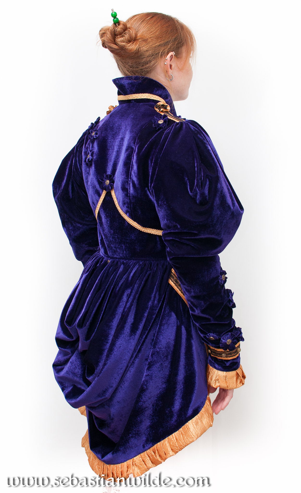 Purple Velvet Gothic Romance Bustle Jacket