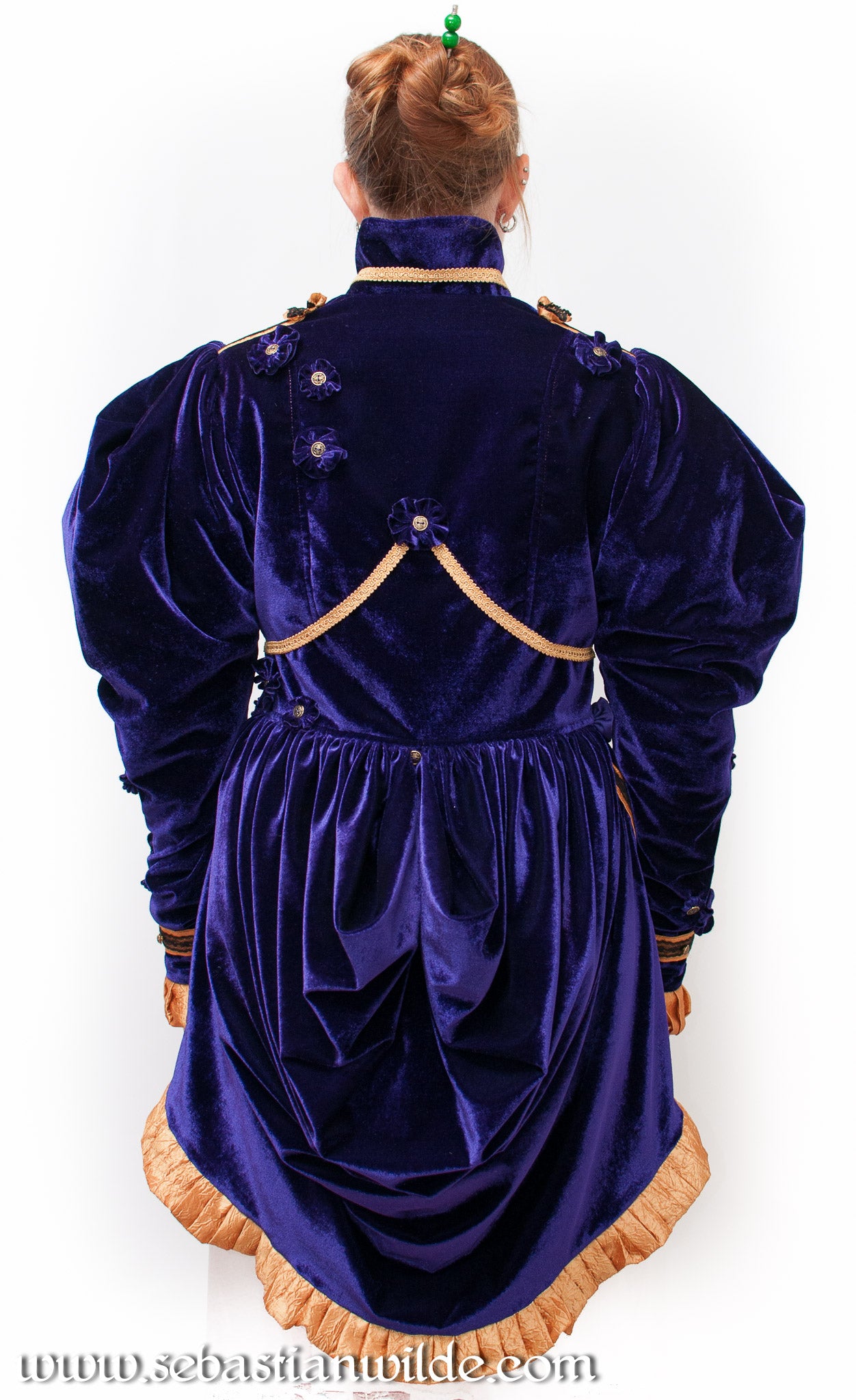 Purple Velvet Gothic Romance Bustle Jacket