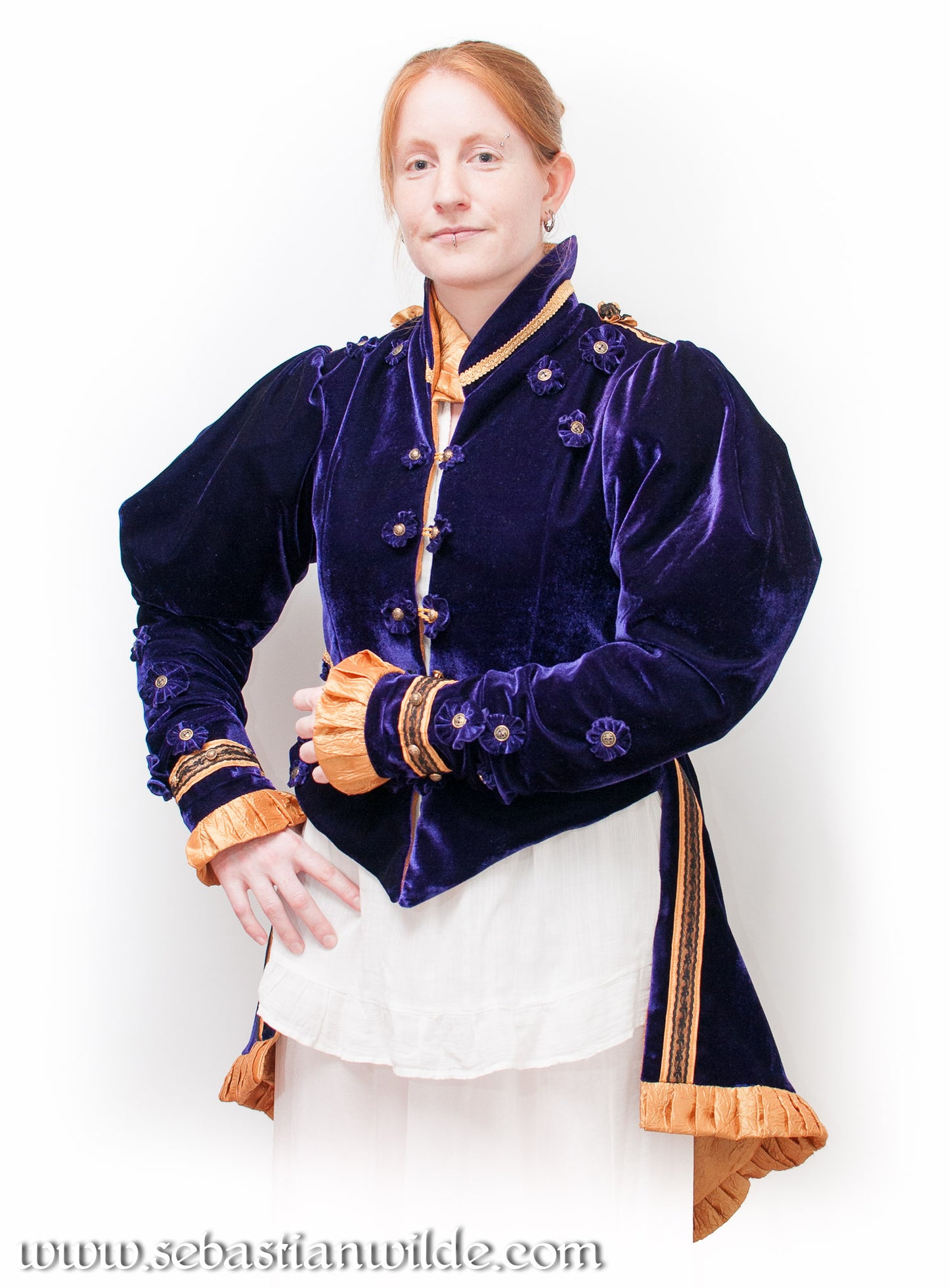 Purple Velvet Gothic Romance Bustle Jacket