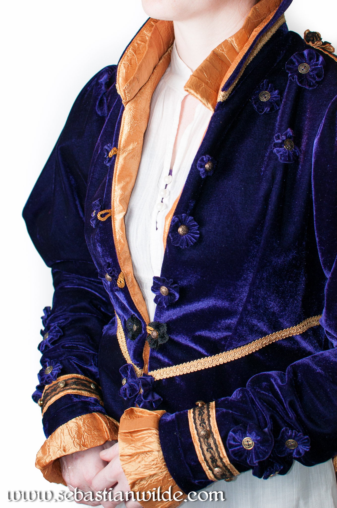 Purple Velvet Gothic Romance Bustle Jacket