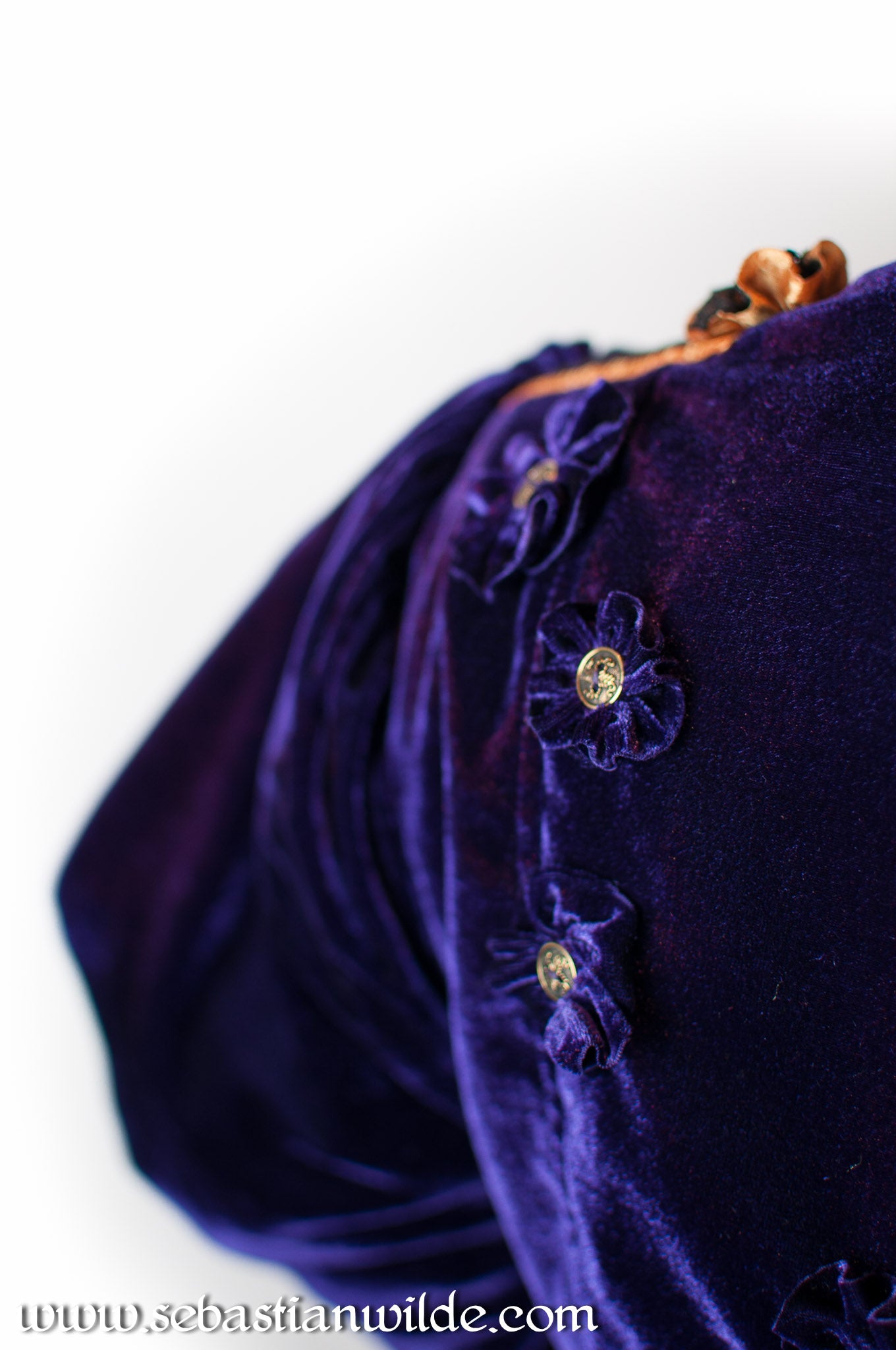 Purple Velvet Gothic Romance Bustle Jacket