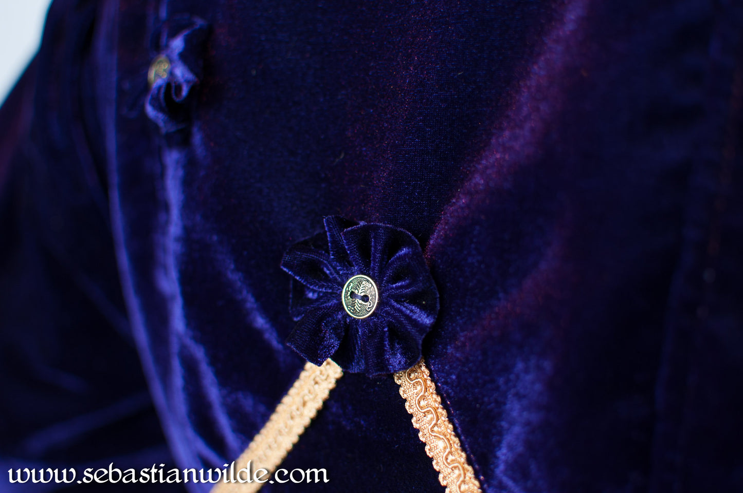 Purple Velvet Gothic Romance Bustle Jacket