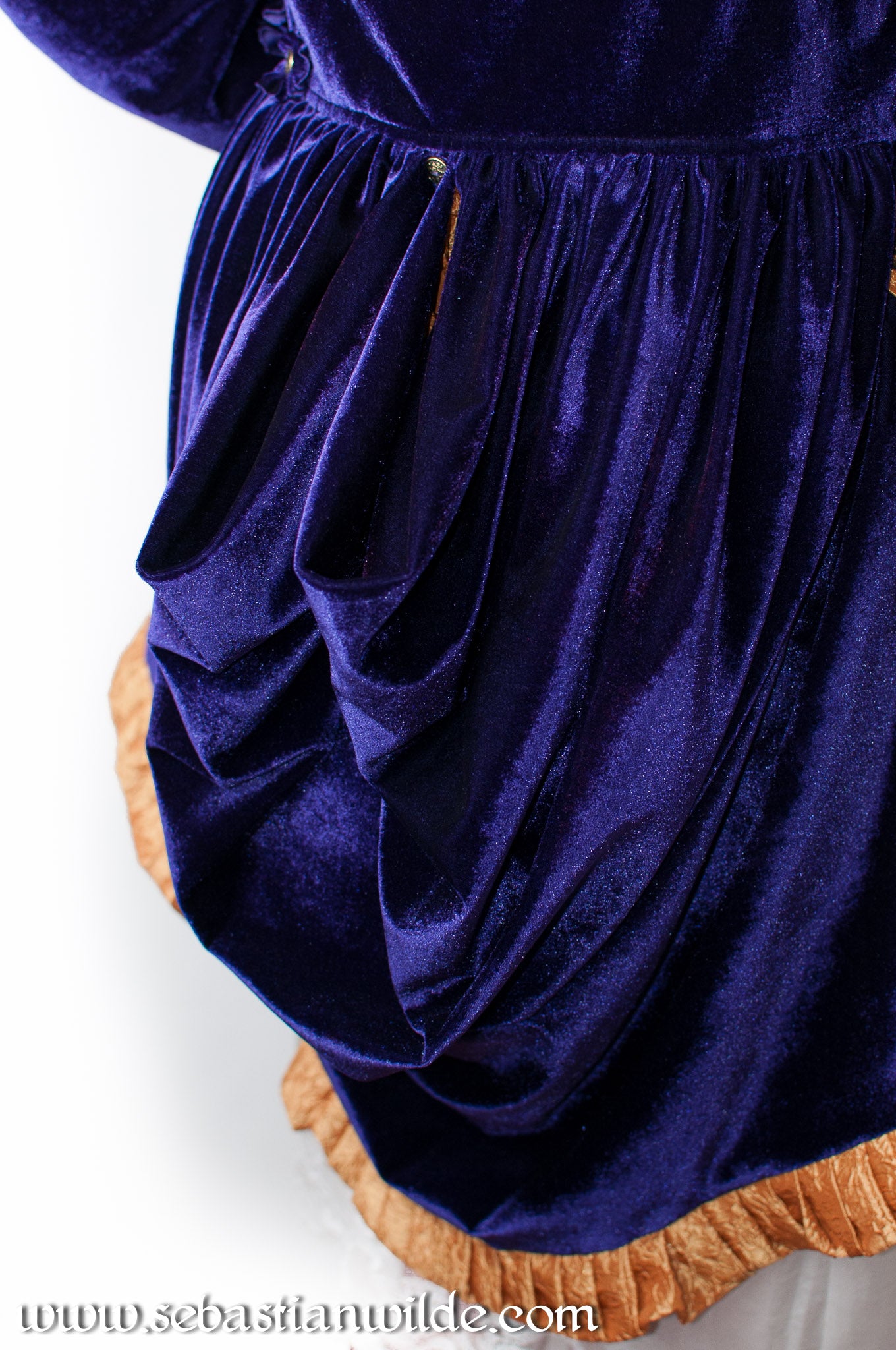 Purple Velvet Gothic Romance Bustle Jacket