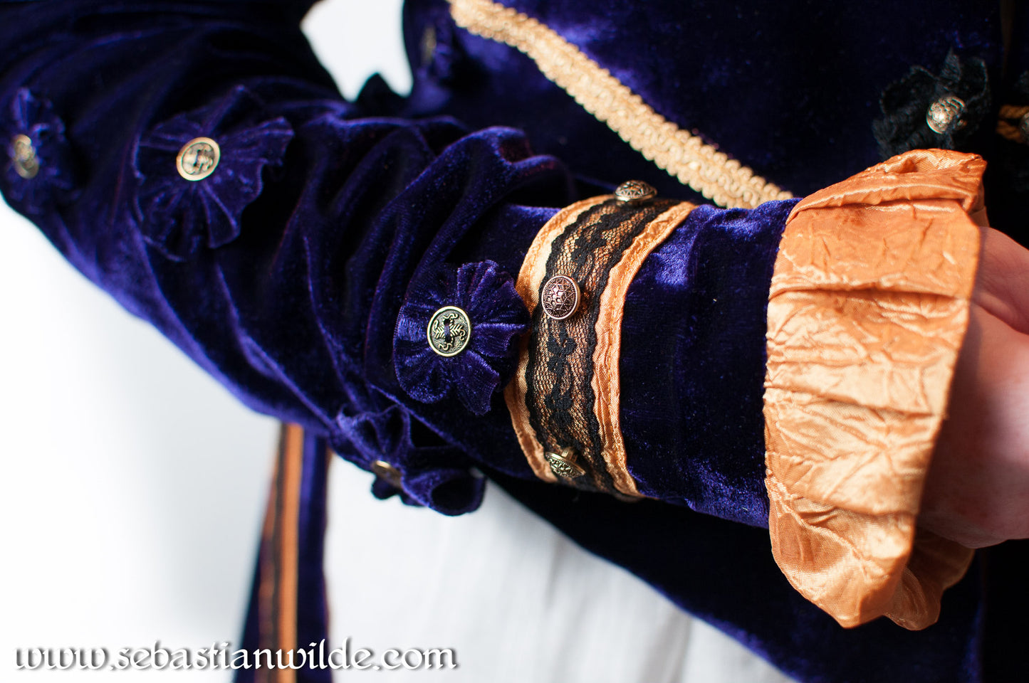 Purple Velvet Gothic Romance Bustle Jacket
