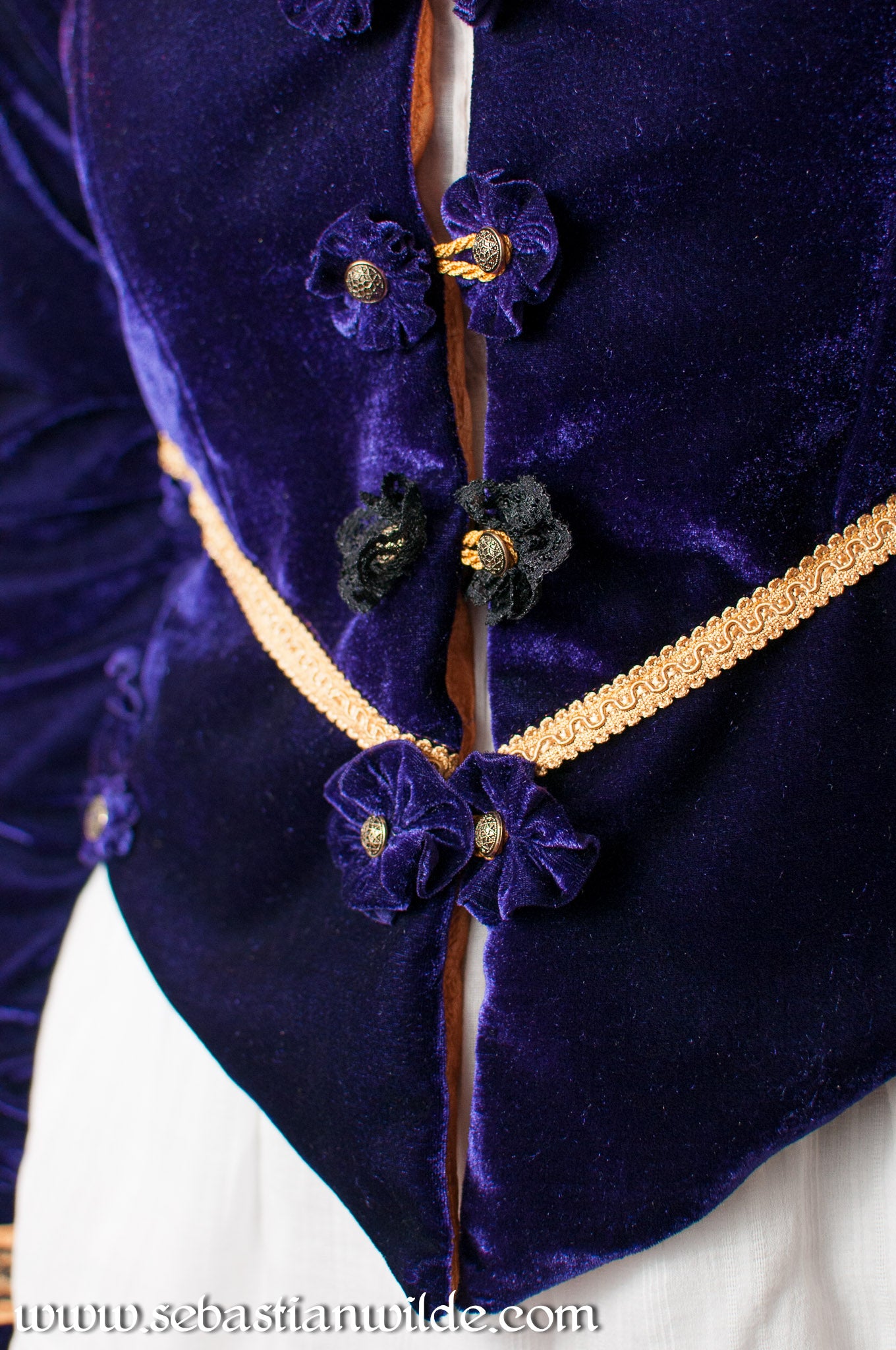 Purple Velvet Gothic Romance Bustle Jacket
