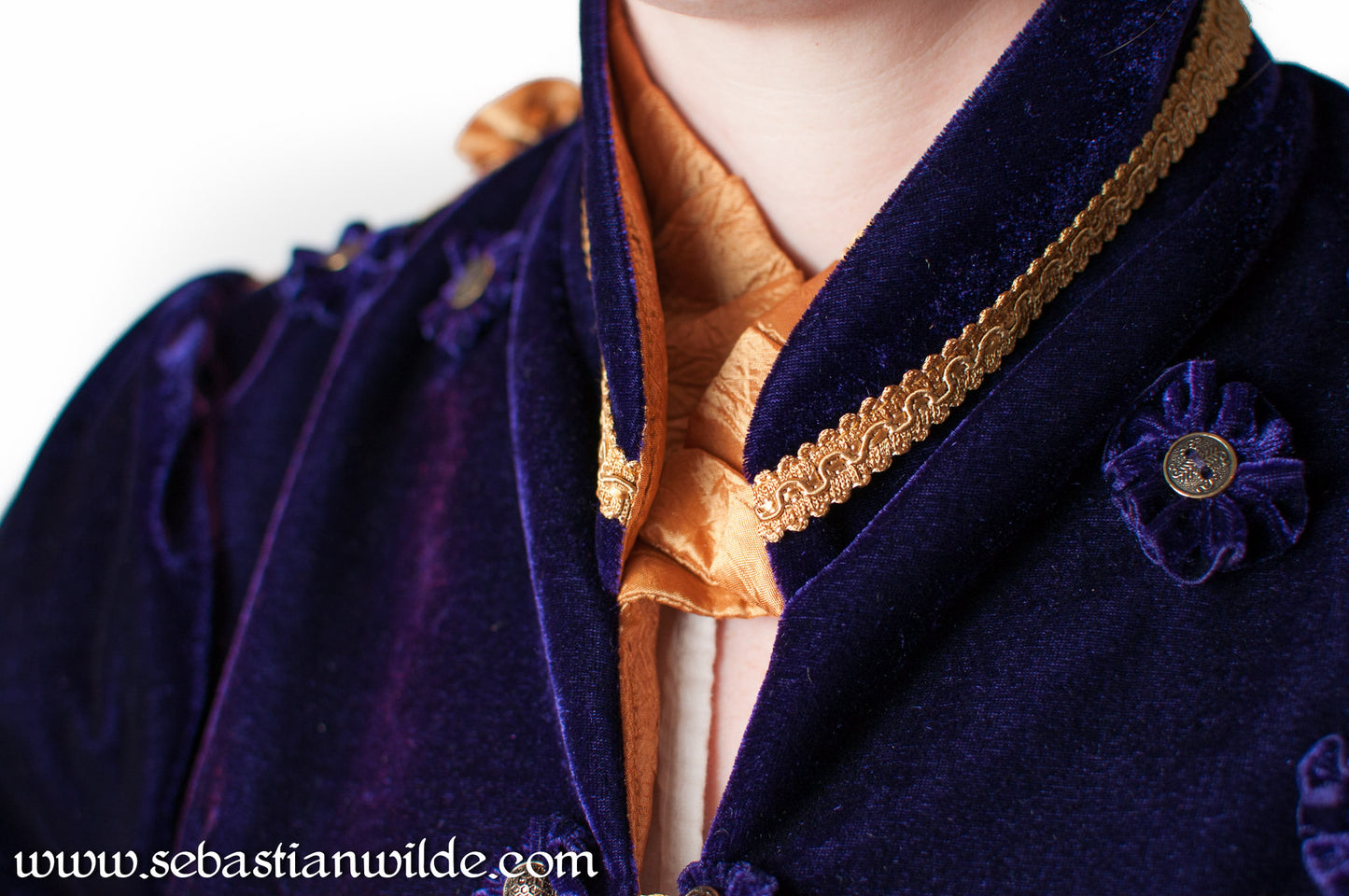 Purple Velvet Gothic Romance Bustle Jacket