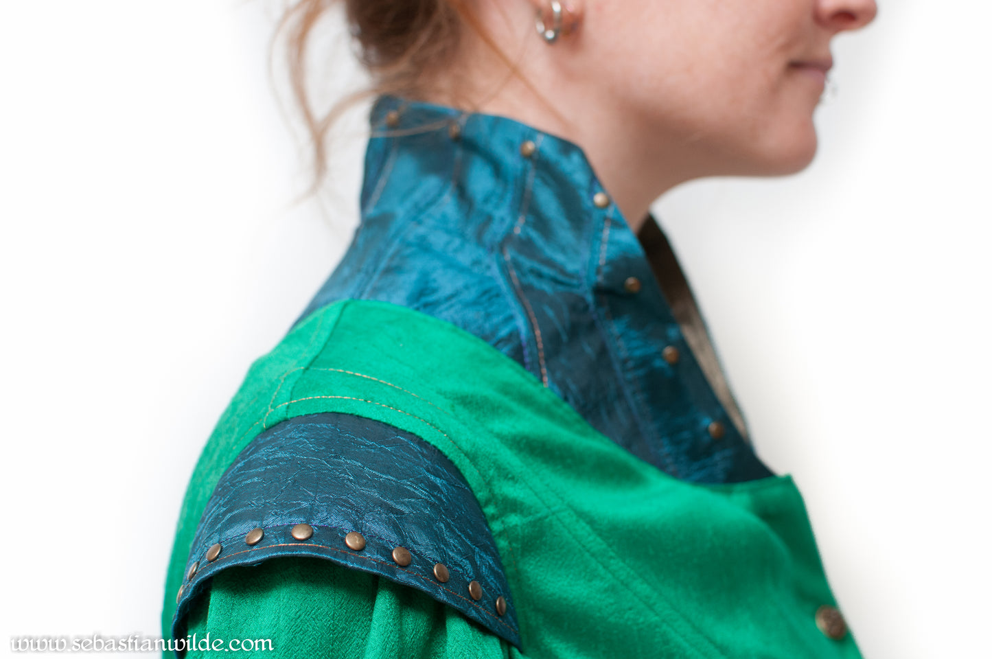 Silk Peacock Coat Dress
