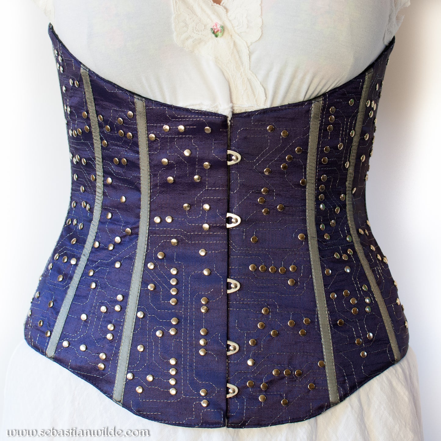 Purple Underbust Circuit Board Corset