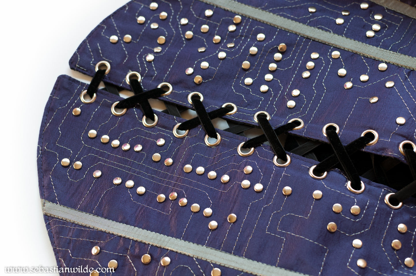 Purple Underbust Circuit Board Corset