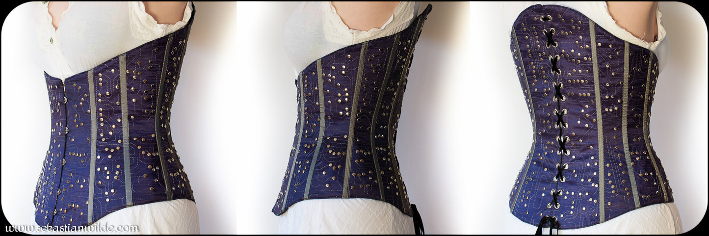 Purple Underbust Circuit Board Corset