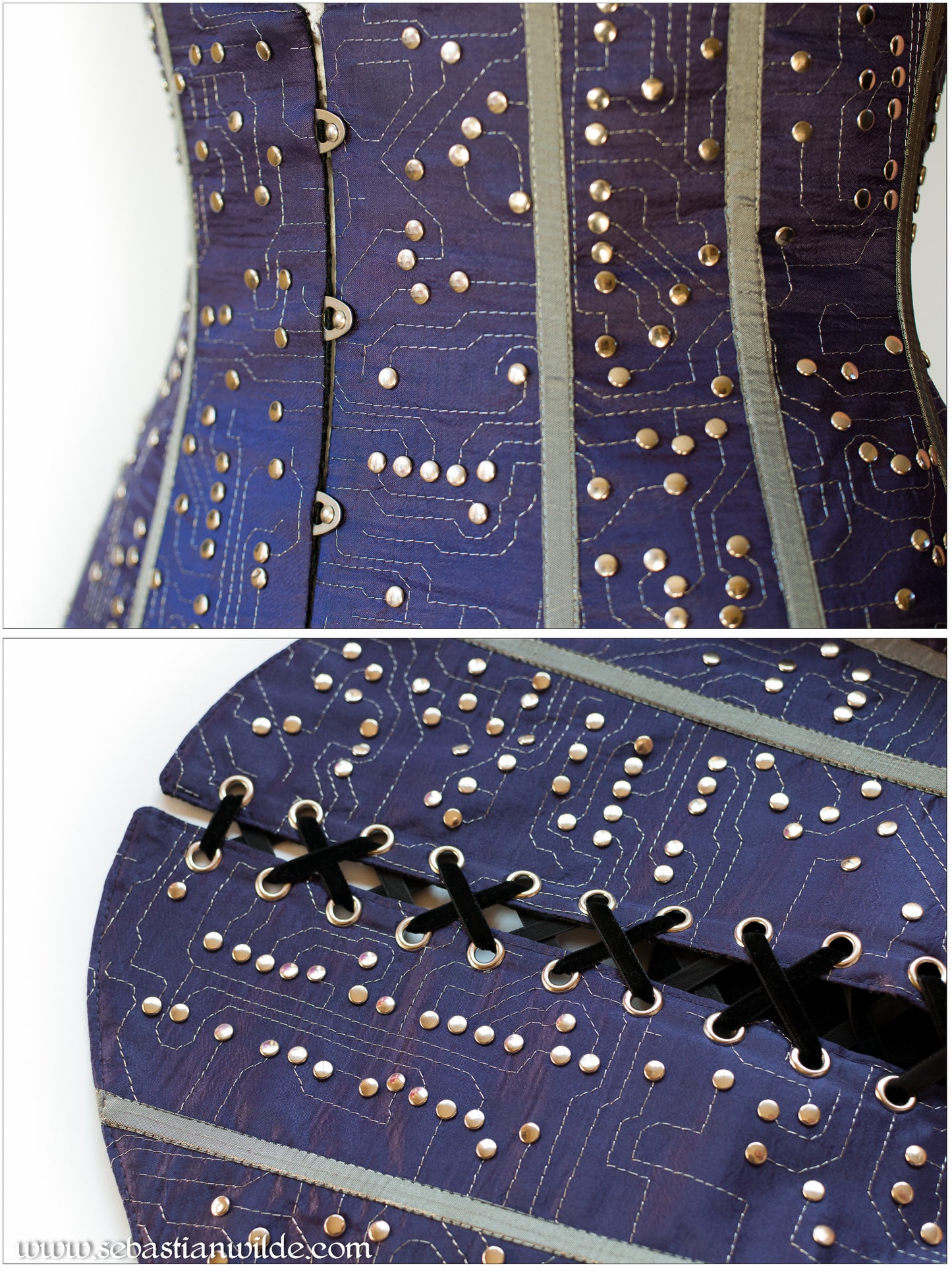 Purple Underbust Circuit Board Corset