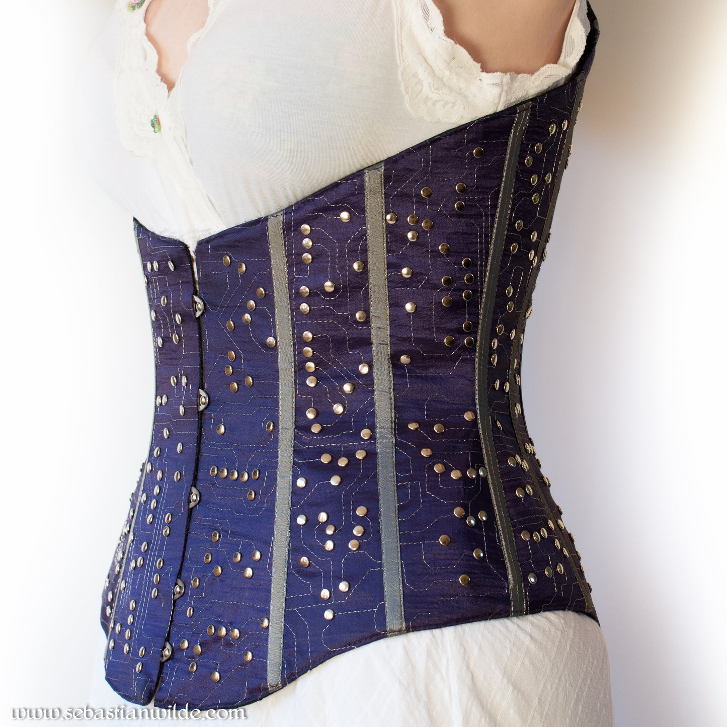 Purple Underbust Circuit Board Corset