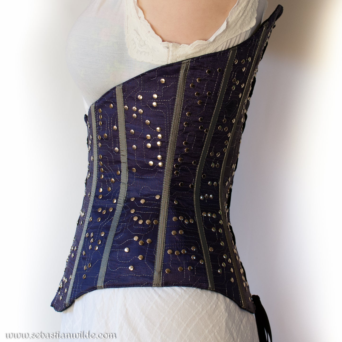 Purple Underbust Circuit Board Corset