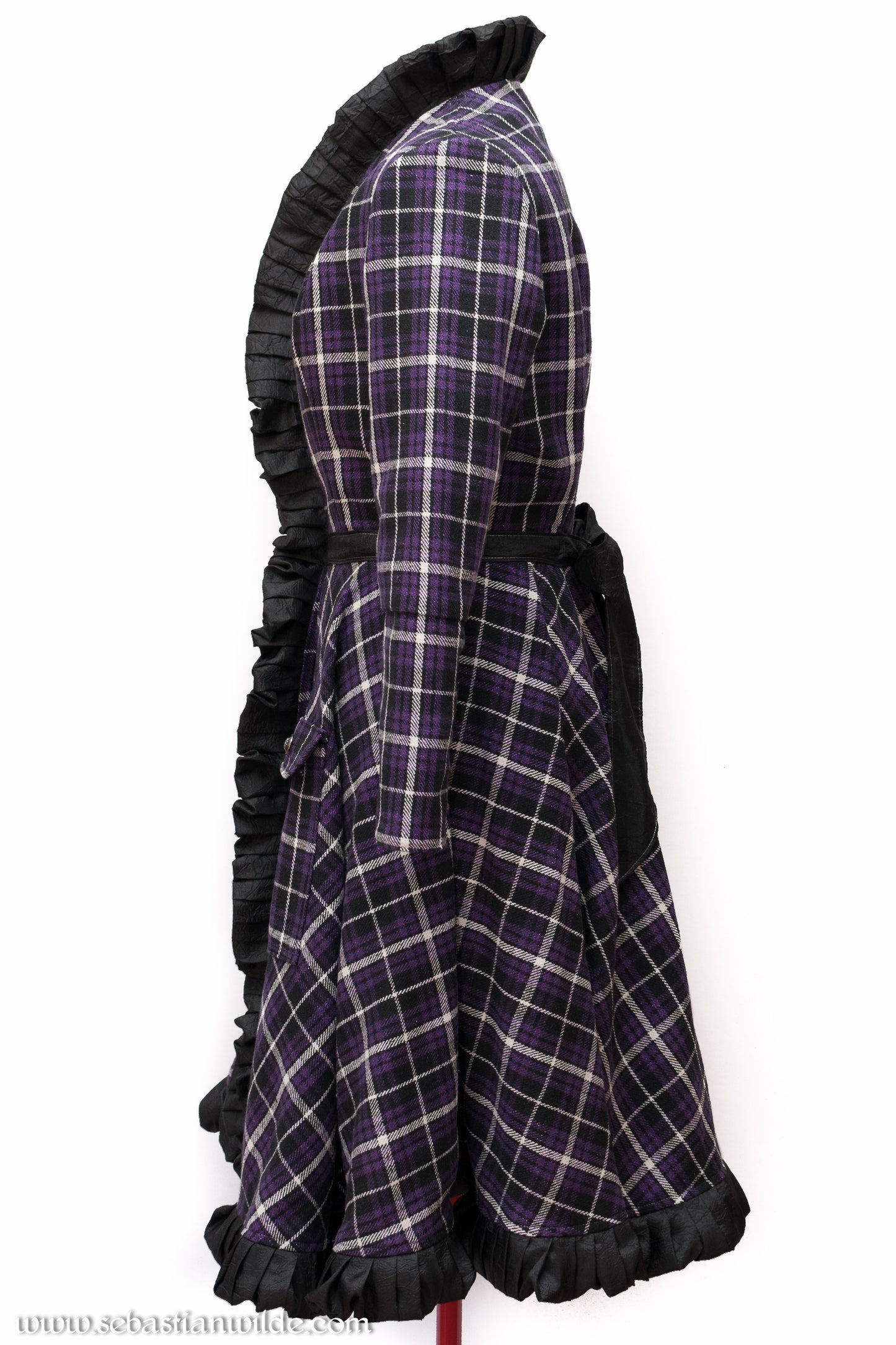 Retro Purple Tartan Coat