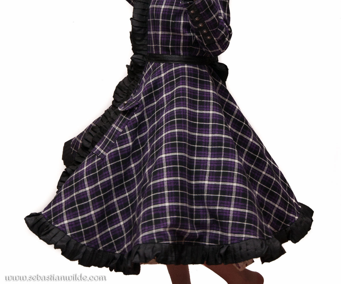 Retro Purple Tartan Coat