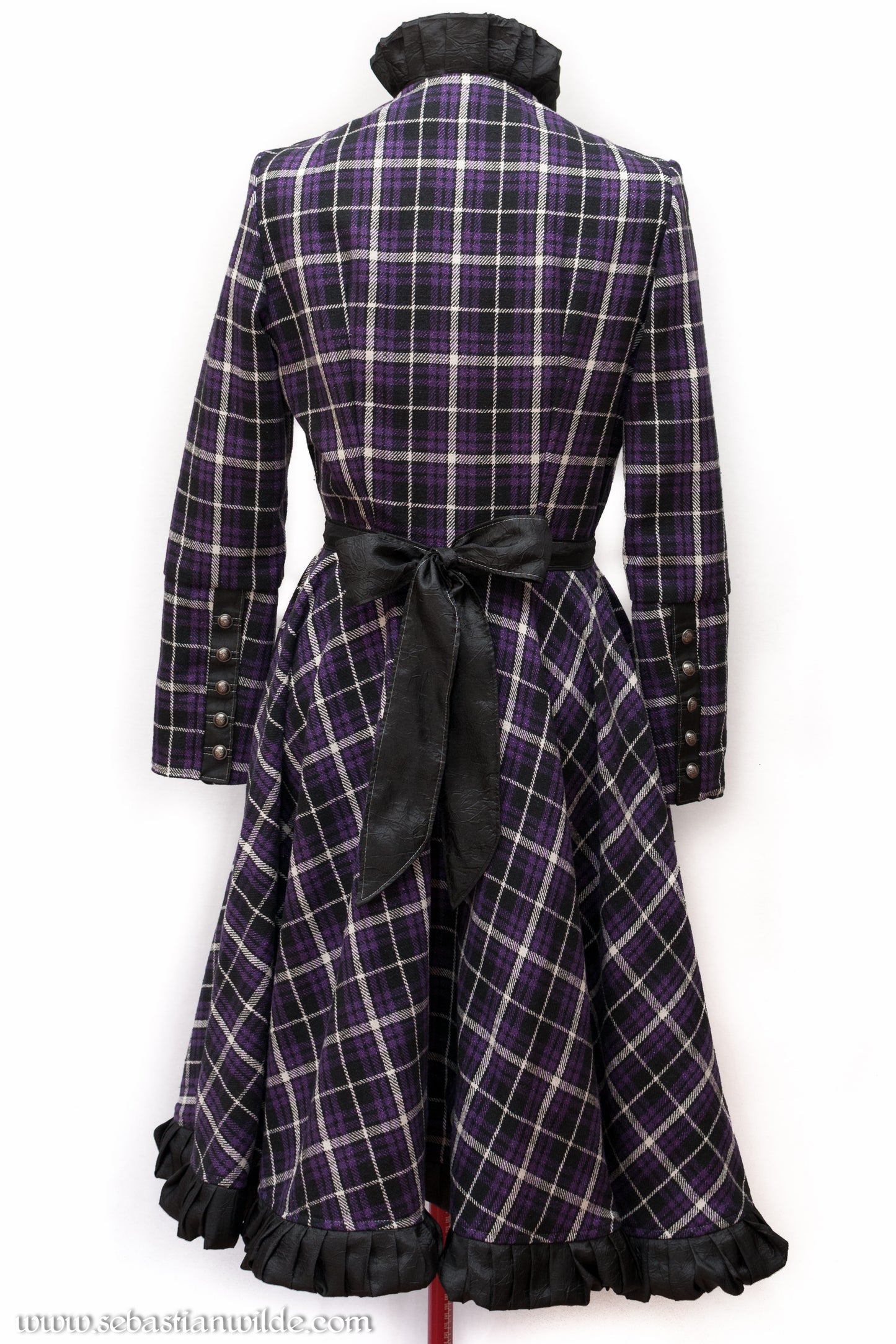 Retro Purple Tartan Coat