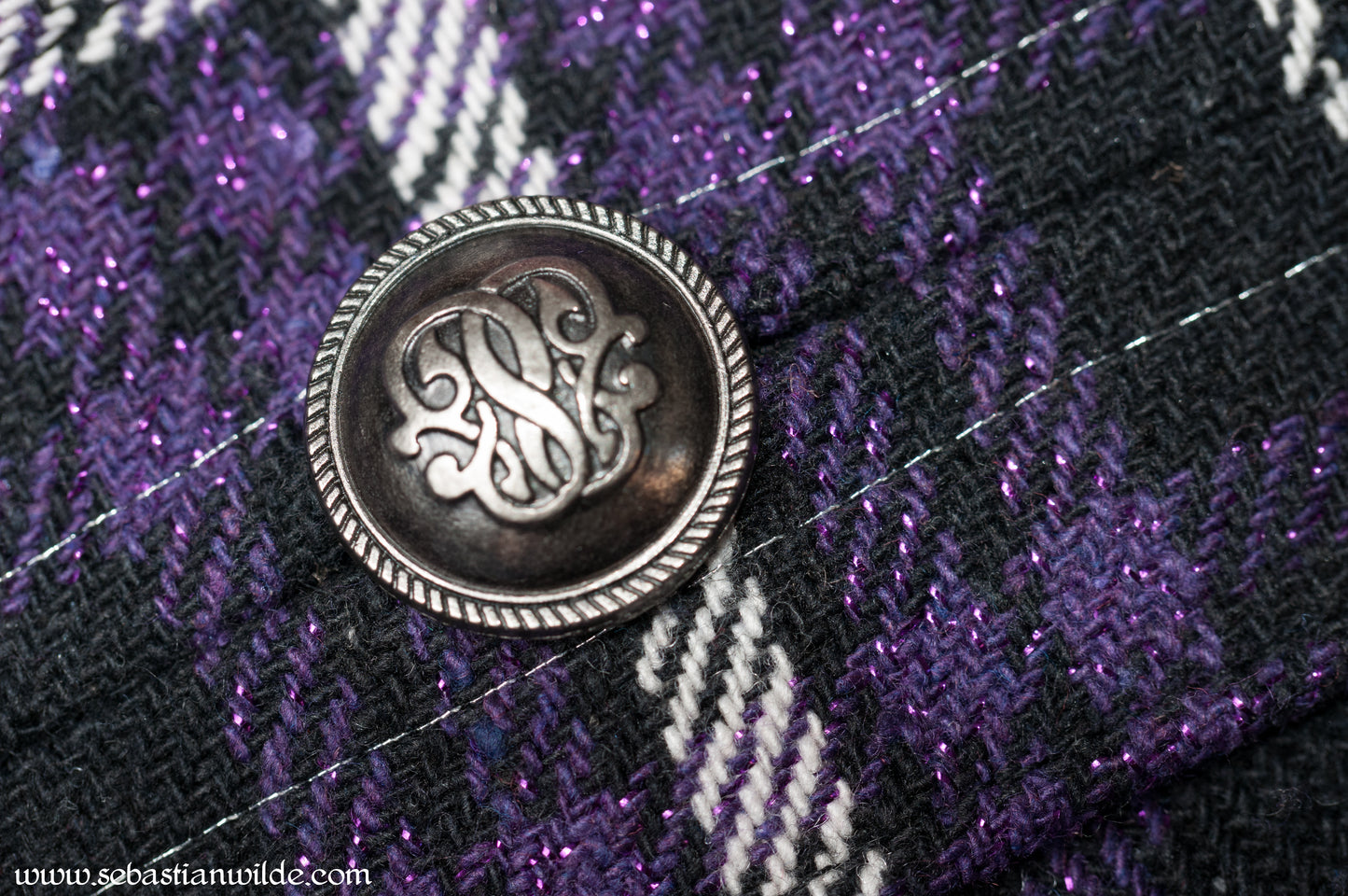 Retro Purple Tartan Coat