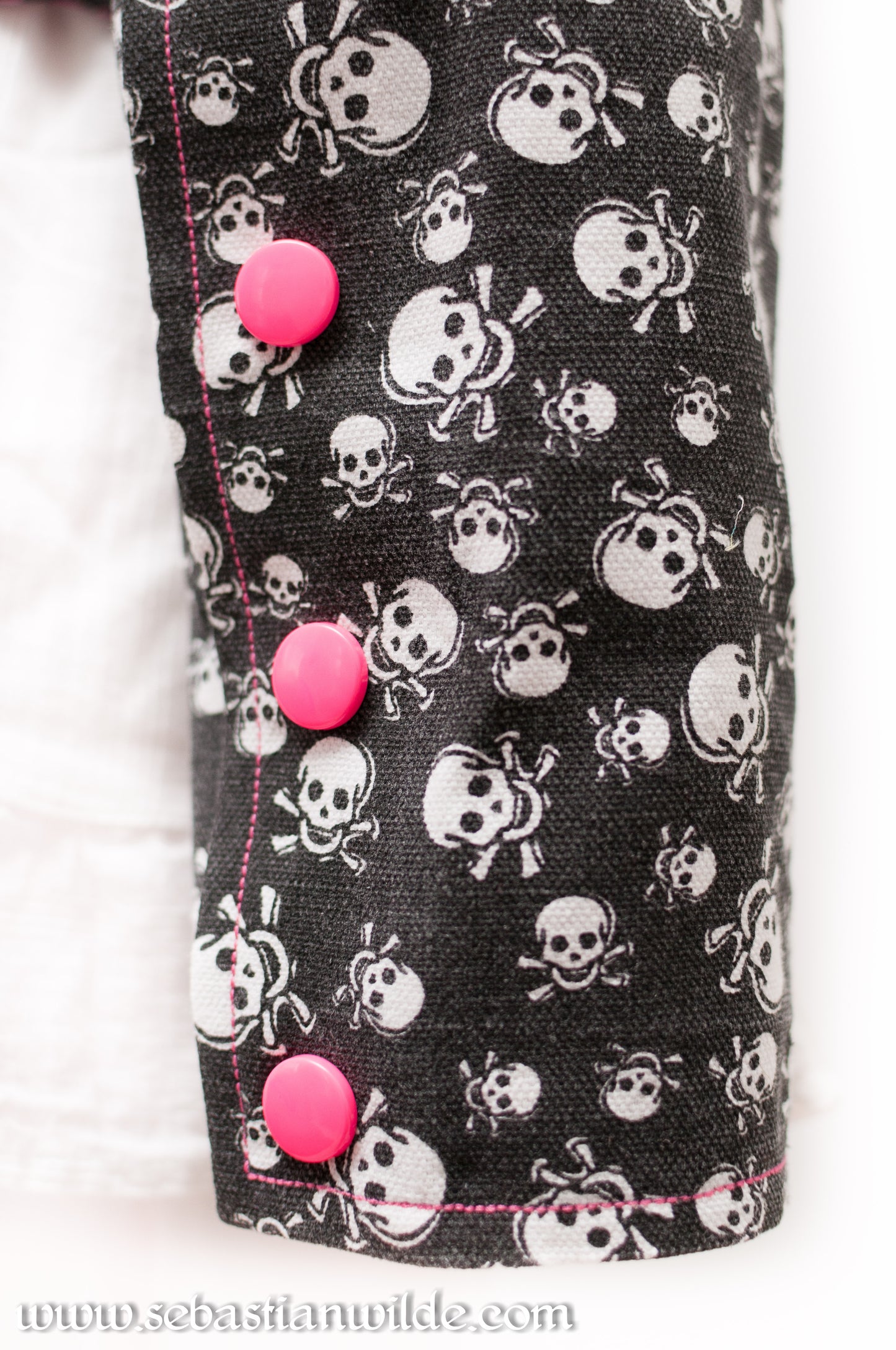 Rockabilly Skulls & Leopard Print Biker Jacket