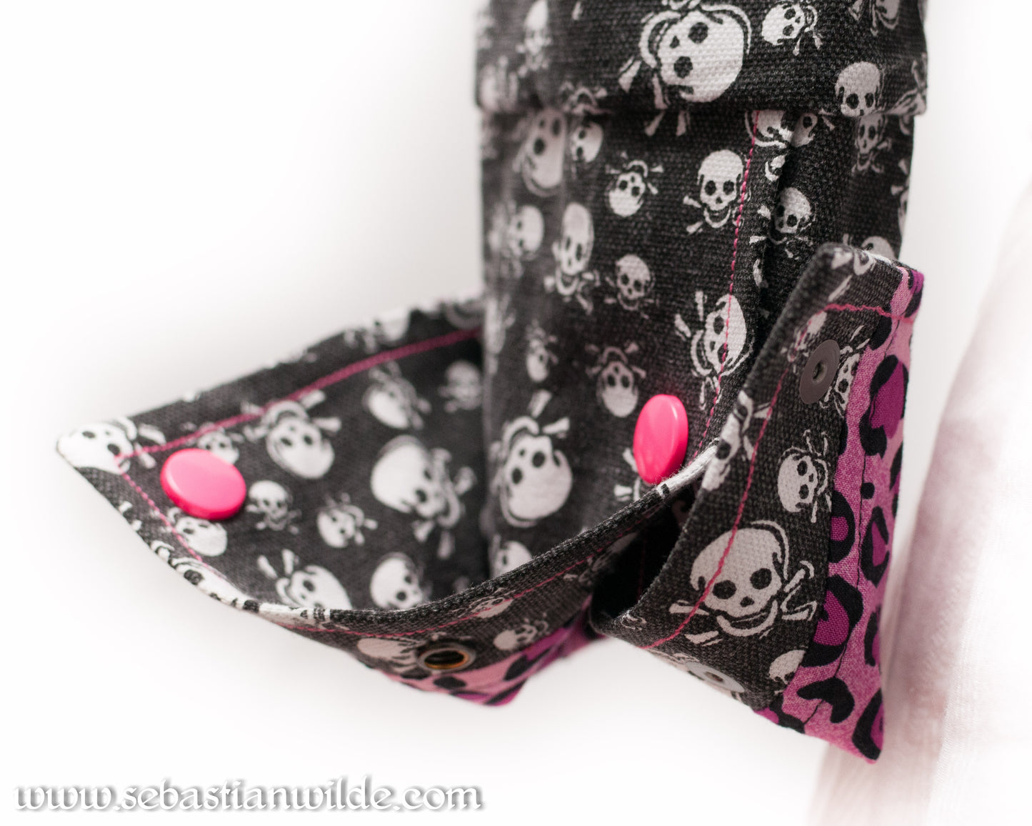 Rockabilly Skulls & Leopard Print Biker Jacket